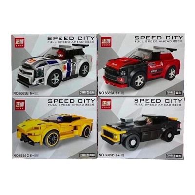 Конструктор Speed City 2в1 Машинка и Трансформер (упаковка 4шт)