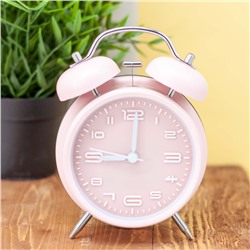 Часы-будильник "Numeral white", pink