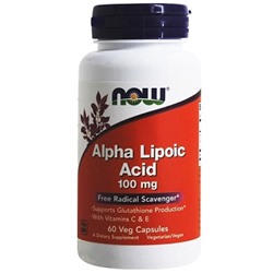 Альфа-липоевая кислота Alpha Lipoic Acid 100 mg Now 60 капс.
