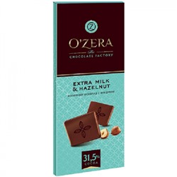 Шоколад OZera Milk & Extra Hazelnut, 90 г/1 шт