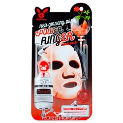 Тканевая маска для лица с красным женьшенем Red Ginseng Deep Power Ringer Elizavecca, Корея, 23 мл