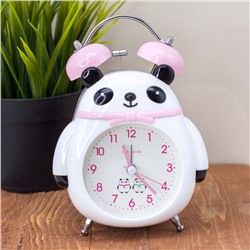 Часы-будильник "Panda bow", pink