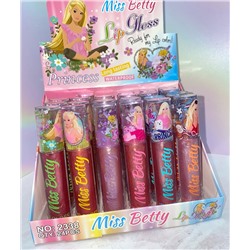 Блеск для губ с шиммером Miss Betty Princess Lip Gloss (ряд 6шт)