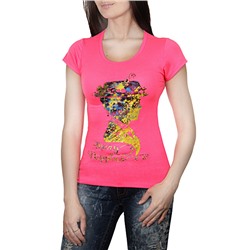 8520-3 футболка женская, розовая