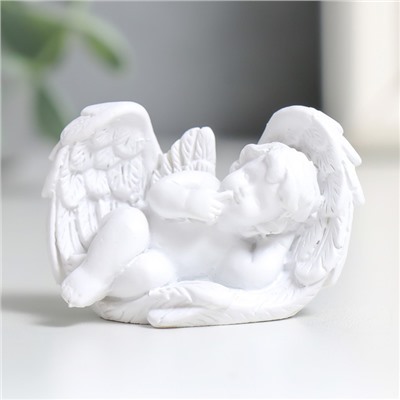 Сувенир полистоун "Белый ангел - сон в крыльях" МИКС 3х5х3,5 см