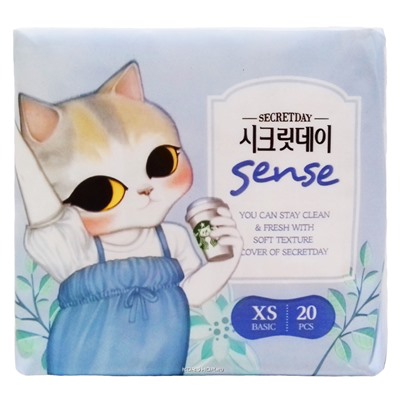 Ультратонкие дышащие ежедневные прокладки SecretDay Sense 15 см (20 шт), Корея Акция