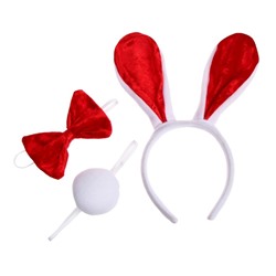 Карнавальный набор «Заяц», 3 предмета: ободок, бабочка, хвост