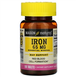 Mason Natural, Iron, 65 mg, 100 Tablets