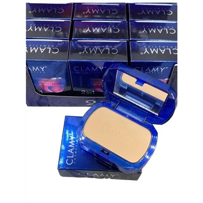 Пудра для лица Clamy Compact powder 2in1 тон 02