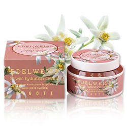 (Китай) Крем для лица c экстрактом эдельвейса Jigott Edelweiss Flower Hydration Cream, 100мл