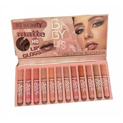 Набор блесков для губ 3Q Beauty Matte Baby Lip Gloss 12шт