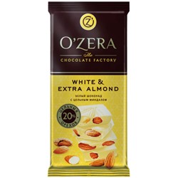 «OZera», шоколад White and Extra Almond, 90г
