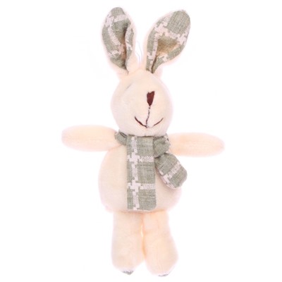 Мягкая игрушка «Кролик в шарфе», на подвеске, цвета МИКС