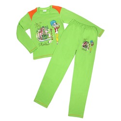 640019-2 пижама для девочек, зеленая
