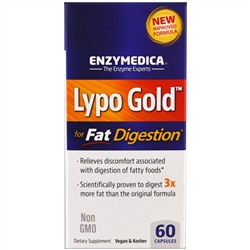 Enzymedica, Lypo Gold, для усвоения жиров, 60 капсул