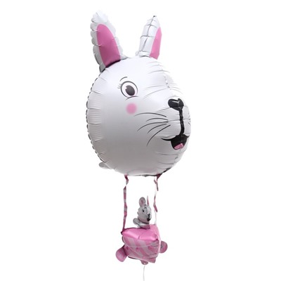 Шар фольгированный 35" «Голова кролика. Воздушный шар»
