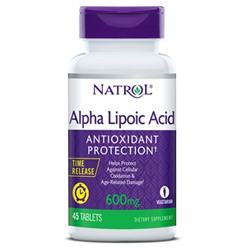 Альфа-липоевая кислота Alpha Lipoic Acid 600 mg Natrol 45 таб.