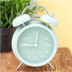Часы-будильник "Numeral white", green