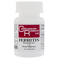 Cardiovascular Research, ферритин, 5 мг, 60 капсул
