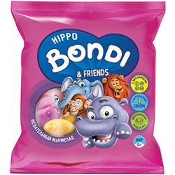 «HIPPO BONDI & FRIENDS», мармелад жевательный в форме половинок животных, 100г