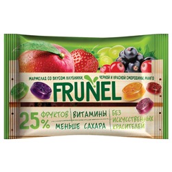 «Frunel», мармелад со вкусом клубники, чёрной и красной смородины, манго, винограда, 40г