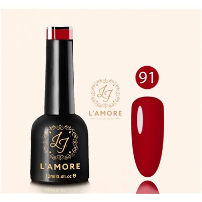 Гель лак для ногтей Luxury L’AMORE FASHION 12мл тон 91
