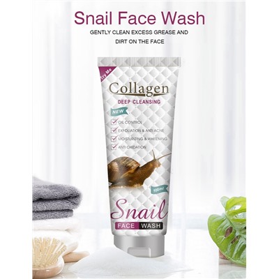 Увлажняющая пенка для умывания COLLAGEN SNAIL FACE WASH 100мл