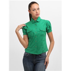 7096 рубашка женская, зеленая