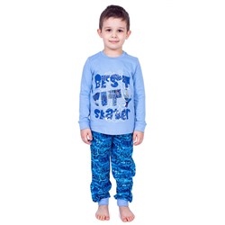 Пижама М2249-6031 Пижама (надписи на т.бирюзе, голубой)