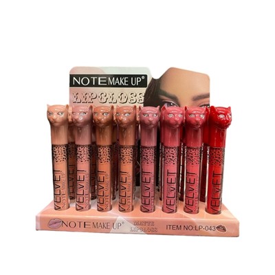 Набор жидких матовых помад для губ Note Velvet Lip Gloss (ряд 12шт)