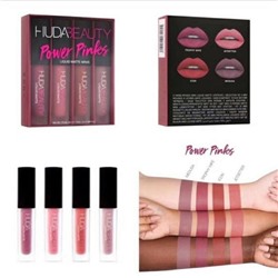 Набор жидких матовых помад Huda Beauty Power Pinks Liquid Matte Minis 4шт