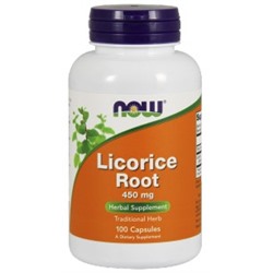 Экстракт корня солодки Licorice Root 450 mg NOW 100 капс.