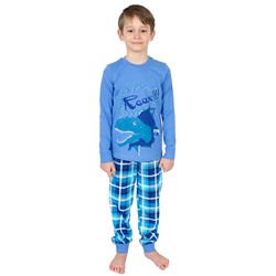 Пижама М2250-6032 Пижама (клетка на сине-голубом, синий)