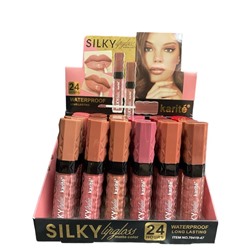 Набор жидких матовых помад для губ Karite Silky Lip Gloss (ряд 12шт)