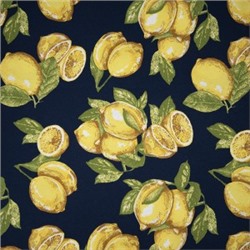 Ткань на отрез кулирка R6162-V1 Лимоны
