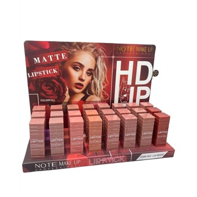 Помада для губ матовая Note Lips Matte HD (ряд 8шт)