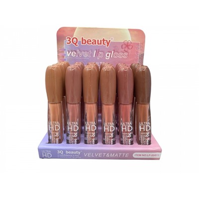 Набор Жидких матовых помад 3Q Beauty Velvet&Matte Lip Gloss, водостойкая (ряд 6шт)