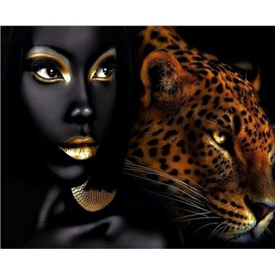 Девушка с леопардом