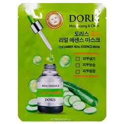 Тканевая маска для лица с экстрактом огурца Real Essence Doris Jigott, Корея, 23 мл Акция