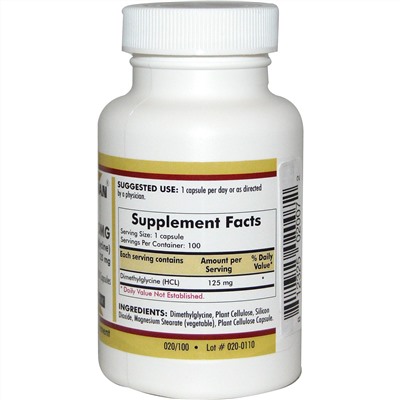Kirkman Labs, ДМГ (Диметилглицин), 125 мг, 100 капсул
