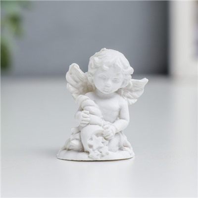 Сувенир полистоун "Белоснежный ангел со звёздочками" МИКС 4х3х2,5 см
