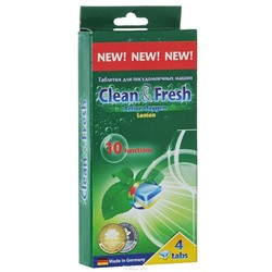 Таблетки для ПММ "Clean&Fresh" All in 1, 4 шт