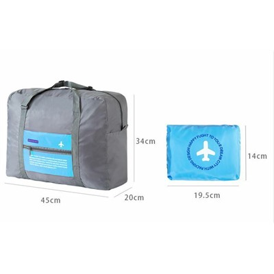 Складная дорожная сумка, Happy Travel ,1 шт. Цвет Голубой.