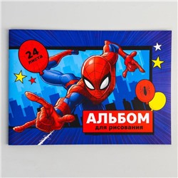 Альбом для рисования А4, 24 листа, Spider-man, Человек-паук
