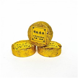 Чай китайский Шу Пуэр Золотой медальон Премиум 1 шт  (заказ по 5шт)