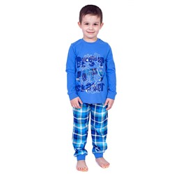 Пижама М2249-6031 Пижама (клетка на сине-голубом, синий)