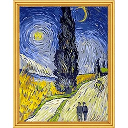 Дорога с кипарисами и звездой. Ван Гог
