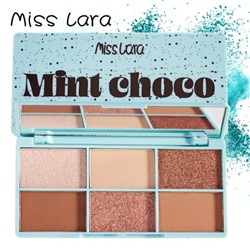 Тени для век Miss Lara Mint Choco, 6 цветов, тон 02