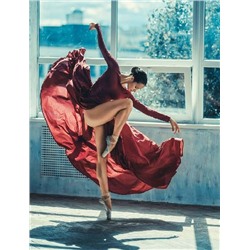 Балерина в красном платье