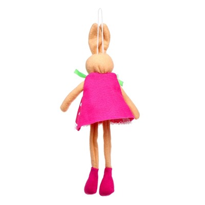 Мягкая игрушка «Зайка в платье», на подвесе, цвет МИКС